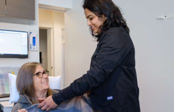 Sedation dentistry during a routine dental visit.